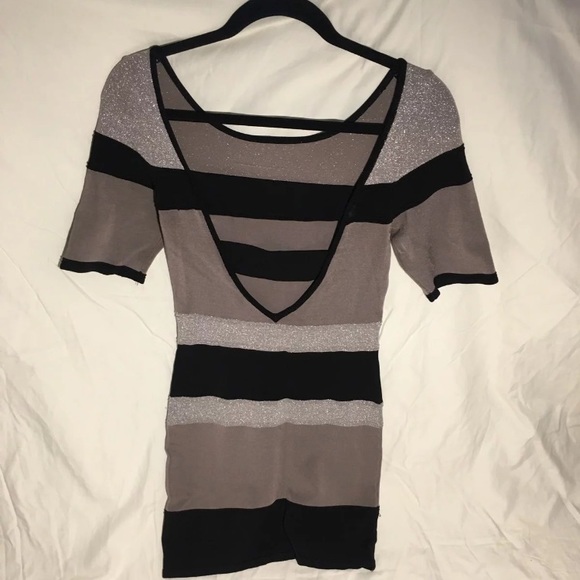 Bebe Striped Bandage Dress - Picture 3 of 6